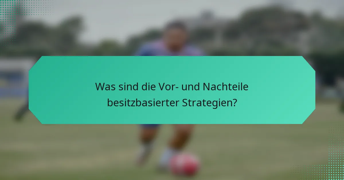 Was sind die Vor- und Nachteile besitzbasierter Strategien?